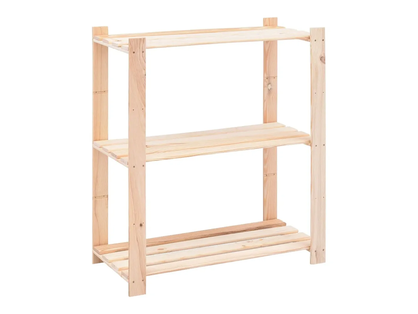 Estantería 5 niveles 3 unidades madera pino maciza 150 kg ES485938