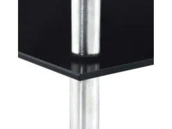 Estantería 4 niveles cristal templado negro 30x30x100 cm ES640584