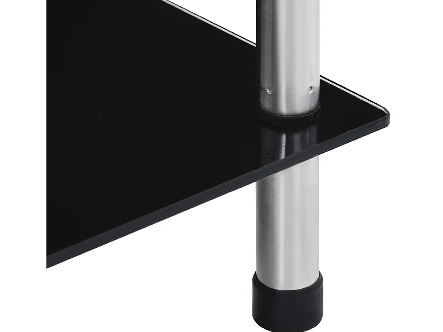 Estantería 6 niveles cristal templado negro 40x40x160 cm ES333245