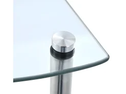 Estantería 4 niveles cristal templado transparente 30x30x100 cm