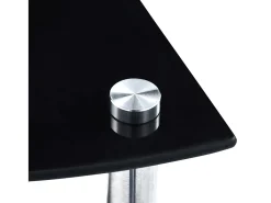 Estantería 5 niveles cristal templado negro 30x30x130 cm