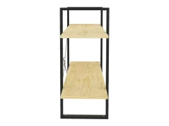 Estantería 2 niveles madera maciza de pino 100x30x70 cm