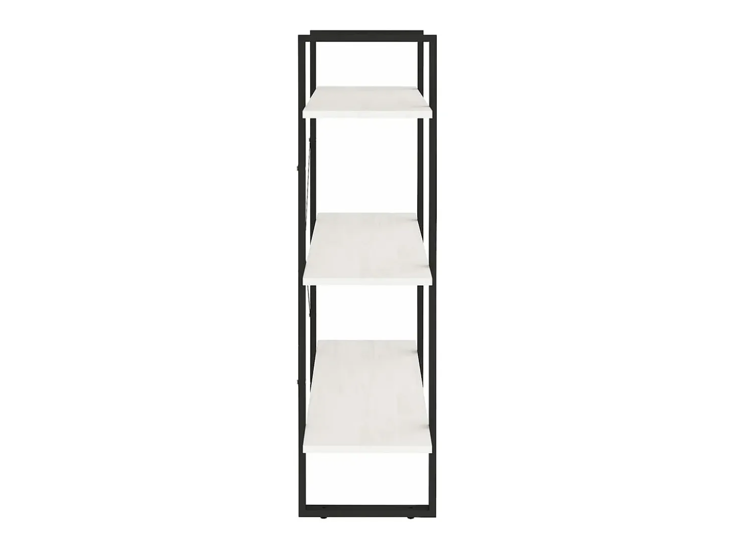 Estantería 3 niveles madera maciza de pino blanco 80x30x105 cm