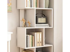 ESTANTERÍA ABIERTA DE PIE BLANCA ESTANTE ARMARIO BIBLIOTECA MODERNA LOFT 140 CM