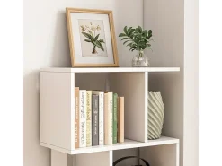 ESTANTERÍA ABIERTA DE PIE BLANCA ESTANTE ARMARIO BIBLIOTECA MODERNA LOFT 140 CM