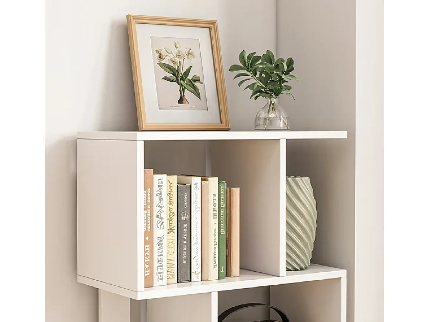 ESTANTERÍA ABIERTA DE PIE BLANCA ESTANTE ARMARIO BIBLIOTECA MODERNA LOFT 140 CM
