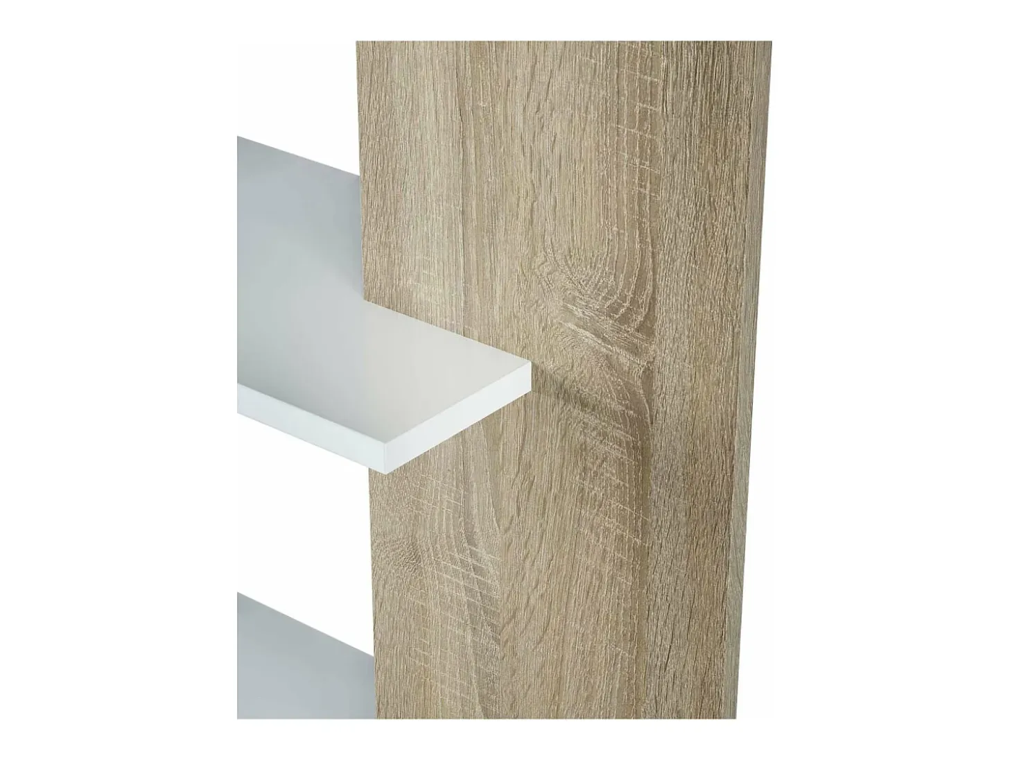 Estantería Alida alta de 5 estantes acabado blanco artic/roble, 180 cm(alto)90 cm(ancho)2