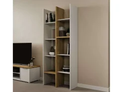 Estantería Alta Librería Acces Roble Hamilton/Blanco 76x183x33 cm