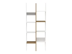 Estantería Alta Librería Acces Roble Hamilton/Blanco 76x183x33 cm