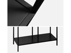 Estantería asimétrica de 6 niveles en metal negro