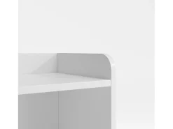 Estantería baja para niños Bealife con 8 compartimentos, 3 cajones abiertos móviles, blanco 100×30×90cm