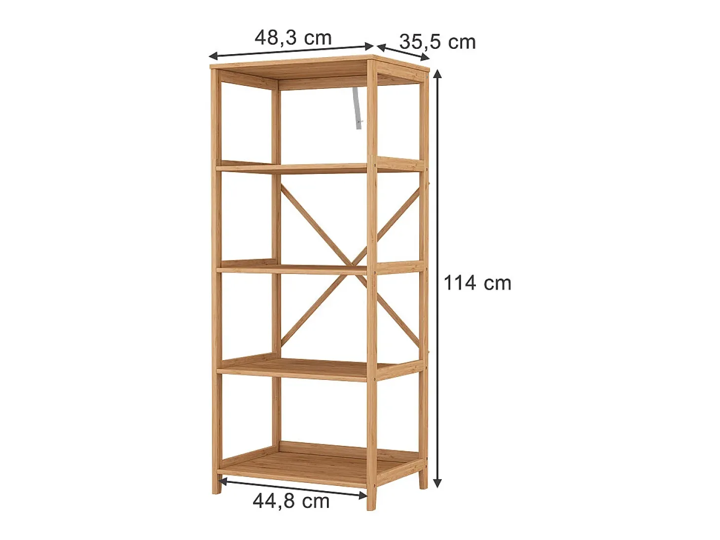Estantería bambú 48.3x35.5x114 novaro