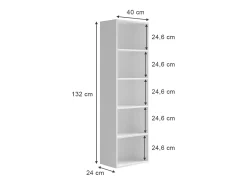 Estantería blanco 40x24x132 bob
