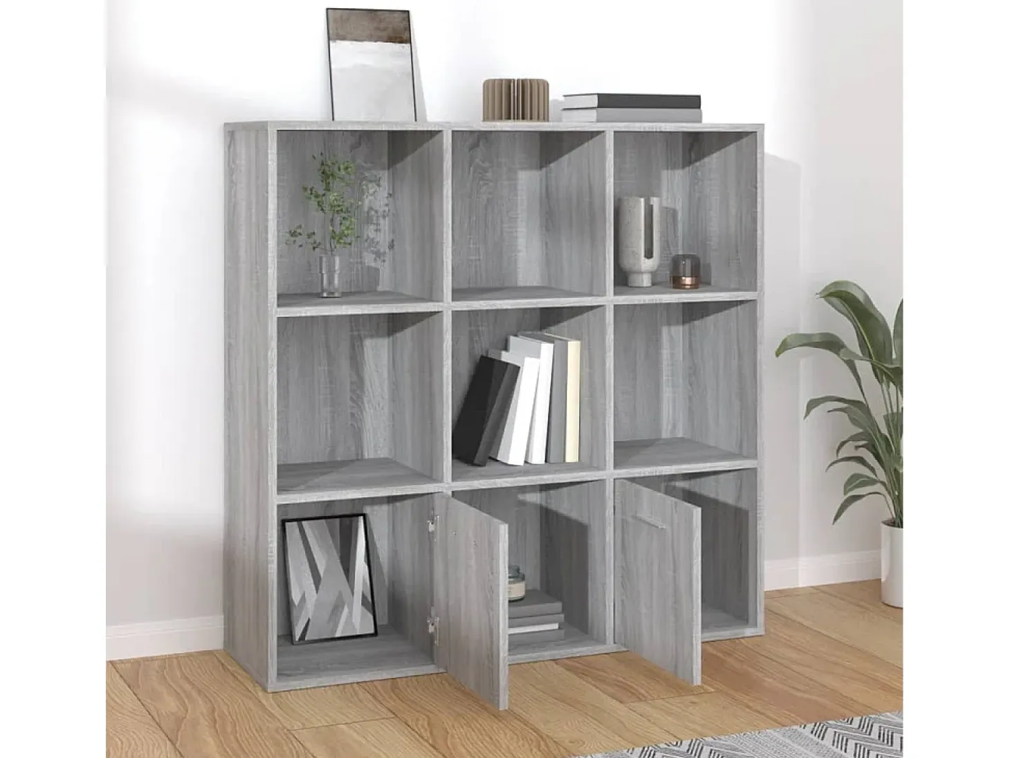 Estantería color gris Sonoma 98x30x98 cm