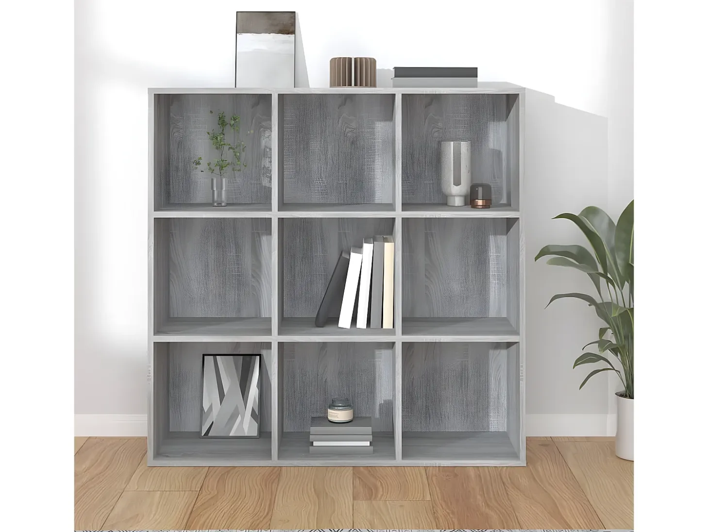 Estantería color gris Sonoma 98x30x98 cm