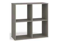 Estantería con 4 estantes - 74 cm - Gris - MALAX