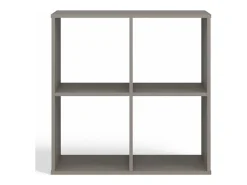 Estantería con 4 estantes - 74 cm - Gris - MALAX