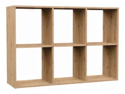 Estantería con 6 estantes - 110 cm - Roble artesanal - MALAX