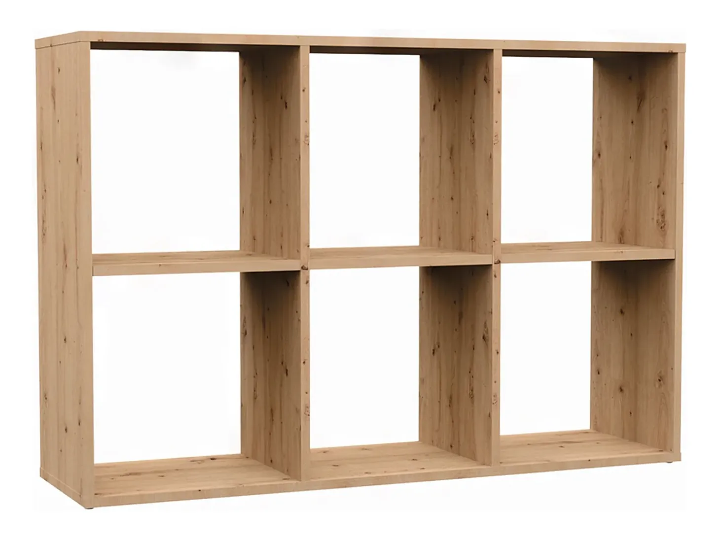Estantería con 6 estantes - 110 cm - Roble artesanal - MALAX