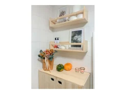 Estantería con barra central de pino Kit Line 40 cm