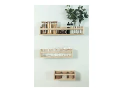 Estantería con barra central de pino Kit Line 40 cm