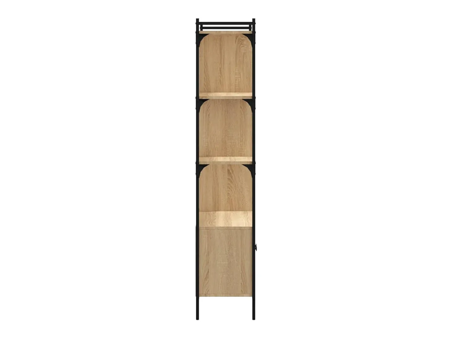 Estantería con puertas madera roble Sonoma 76,5x30x154,5 cm