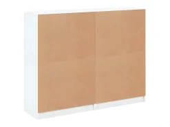 Estantería con puertas madera de ingeniería negro 136x37x109 cm
