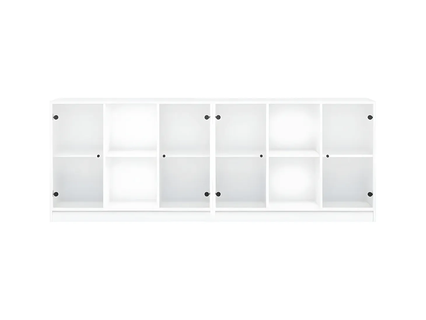 Estantería con puertas madera de ingeniería negro 204x37x75 cm