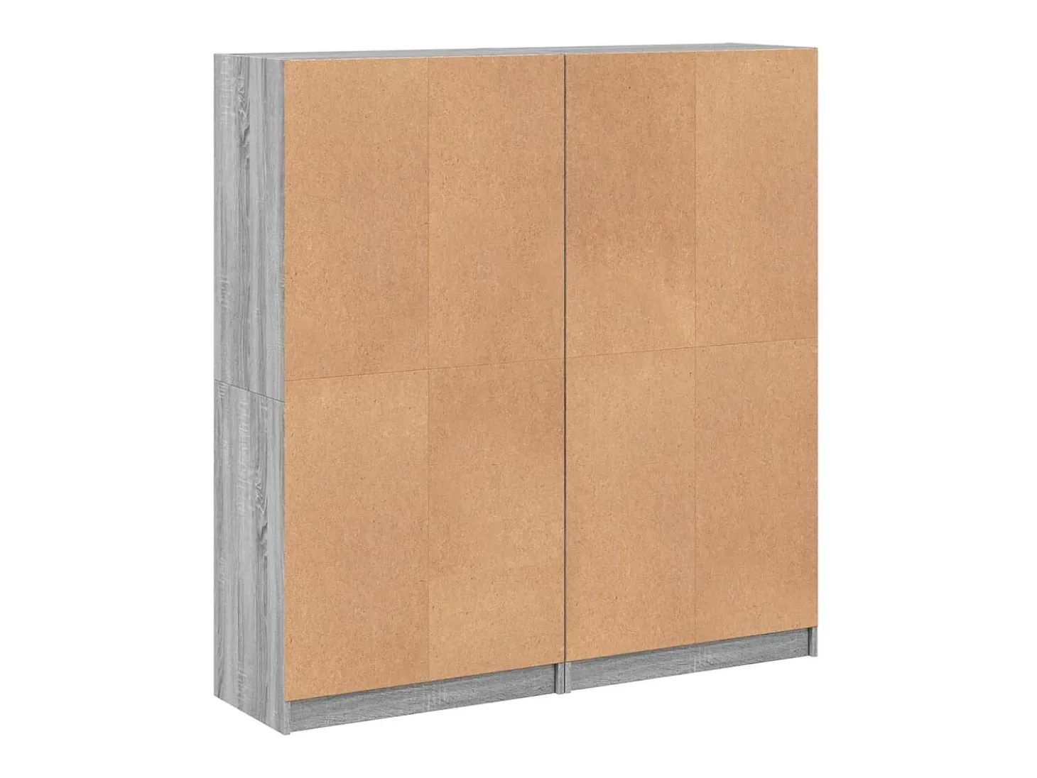 Estantería con puertas madera gris Sonoma 136x37x142 cm