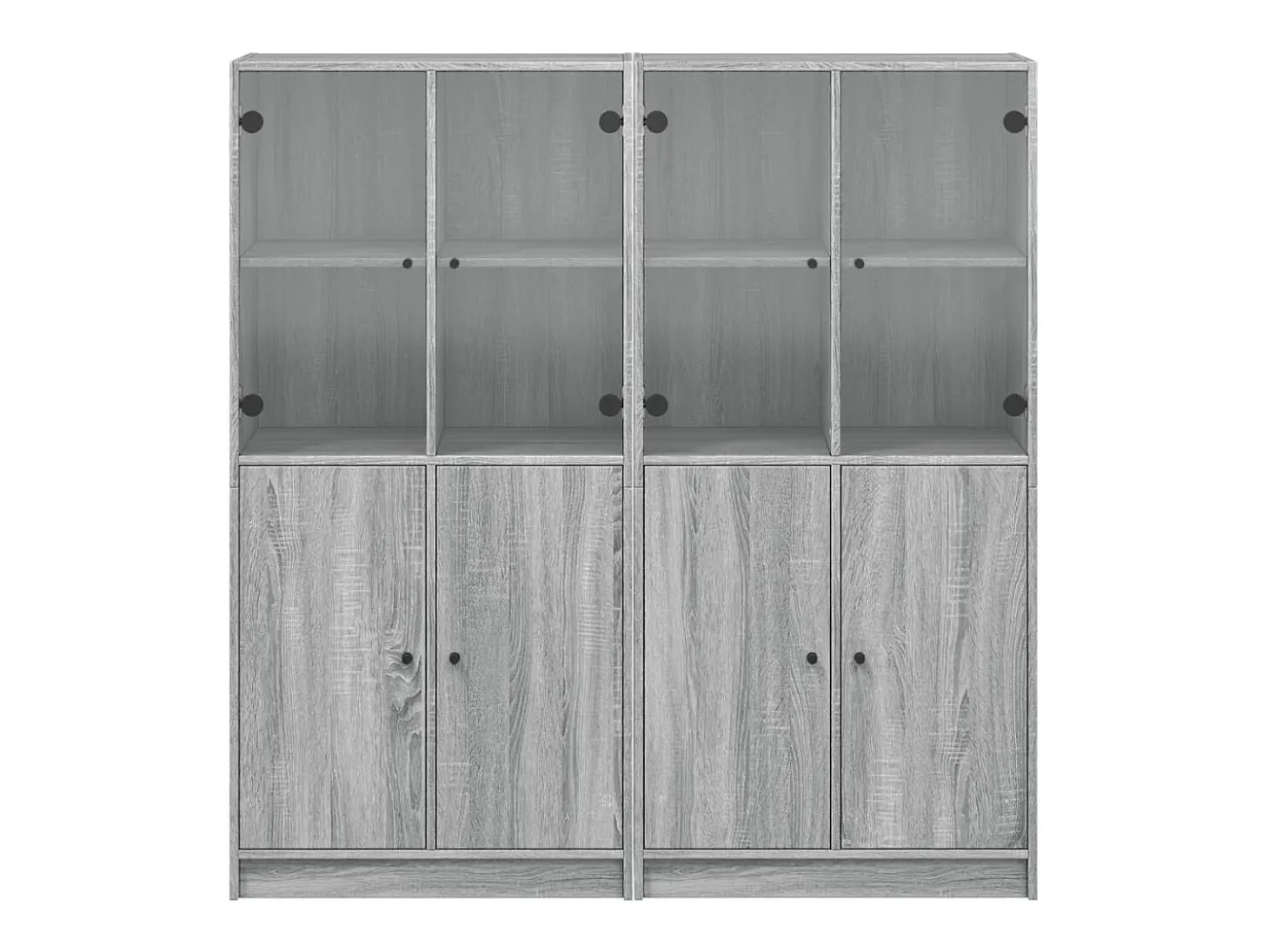 Estantería con puertas madera gris Sonoma 136x37x142 cm