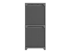 Estantería de 5 cubos con cajas tela gris 103x30x72,5 cm ES406239
