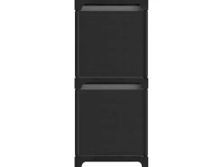 Estantería de 5 cubos con cajas de tela negro 103x30x72,5 cm ES625346