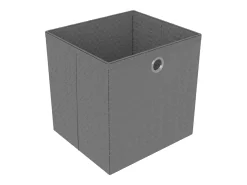 Estantería de 4 cubos con cajas de tela negra 69x30x72,5 cm