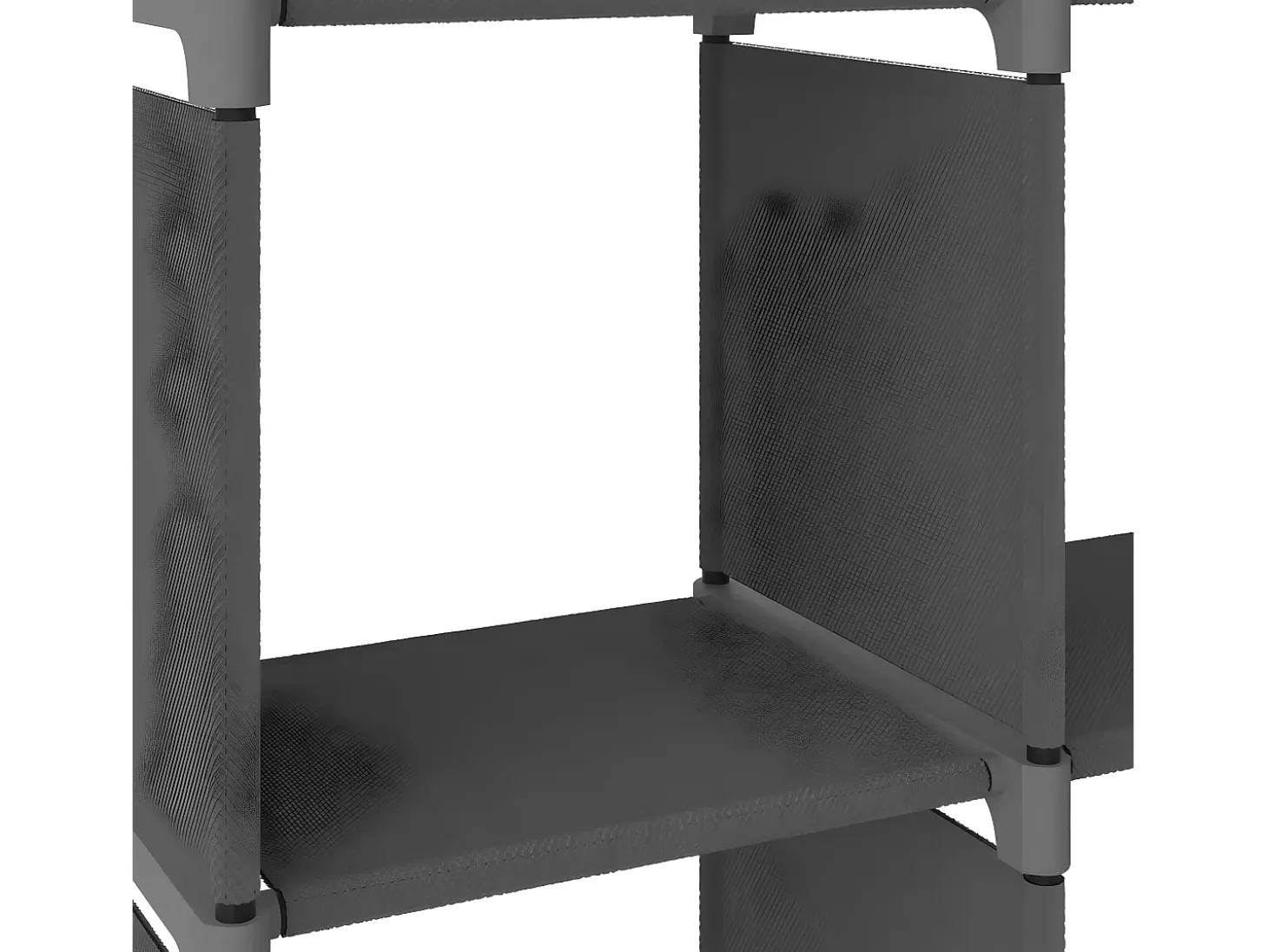 Estantería de 6 cubos de tela gris 103x30x72,5 cm