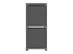 Estantería de 6 cubos de tela gris 103x30x72,5 cm ES232982