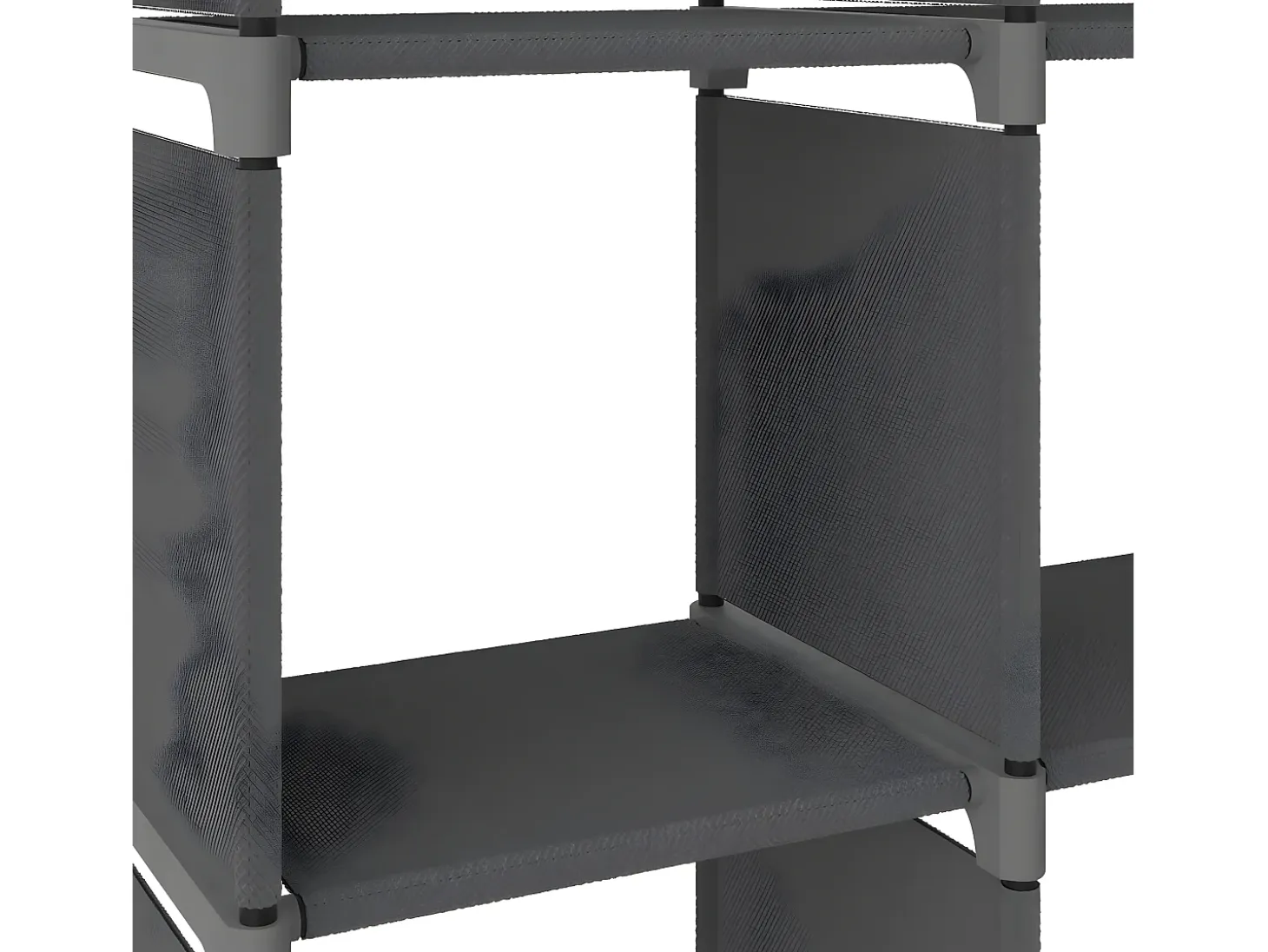 Estantería de 9 cubos de tela gris 103x30x107,5 cm