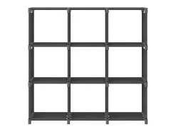 Estantería de 9 cubos de tela gris 103x30x107,5 cm