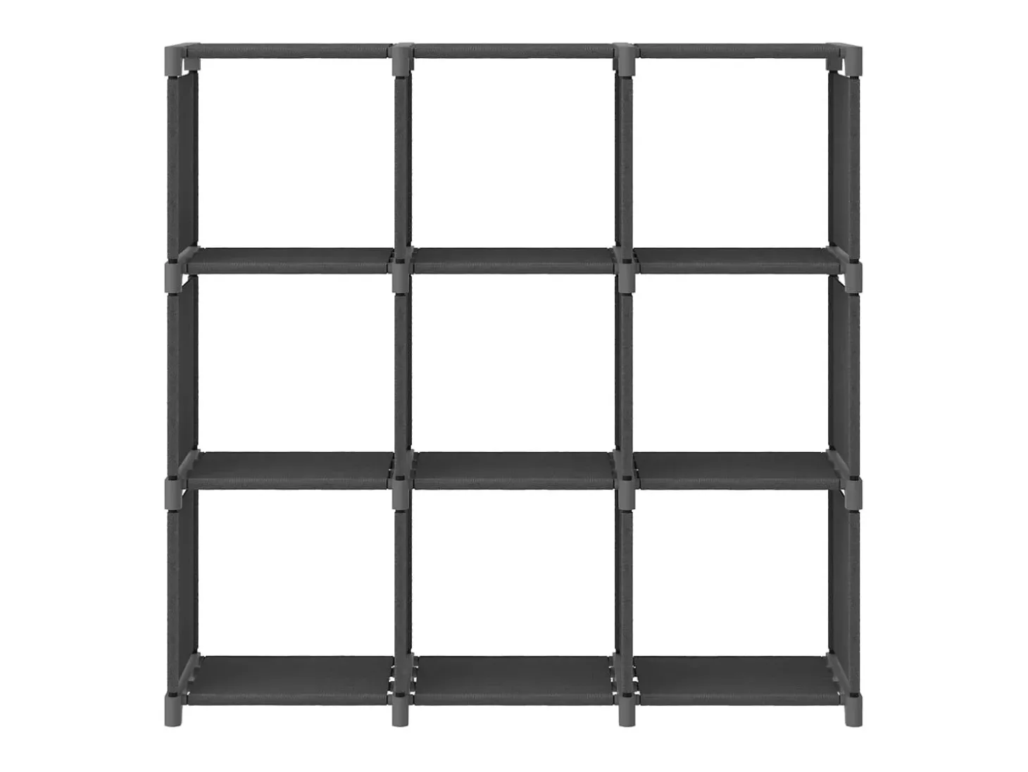 Estantería de 9 cubos de tela gris 103x30x107,5 cm