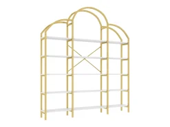 Estantería de 5 niveles - Diseño único de nubes - 170 x 26 x 190 cm - Dorado
