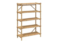 Estantería de 5 niveles bambú 100x40x150 cm ES900115