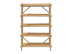 Estantería de 5 niveles bambú 100x40x150 cm ES900115