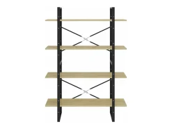 Estantería de 4 niveles contrachapada roble Sonoma 100x30x140cm