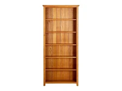 Estantería de 6 niveles de madera maciza de roble 80x22,5x180 cm