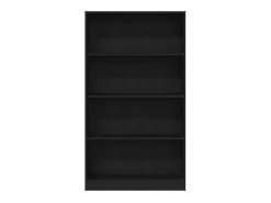 Estantería de 4 niveles de roble negro 80x24x143 cm