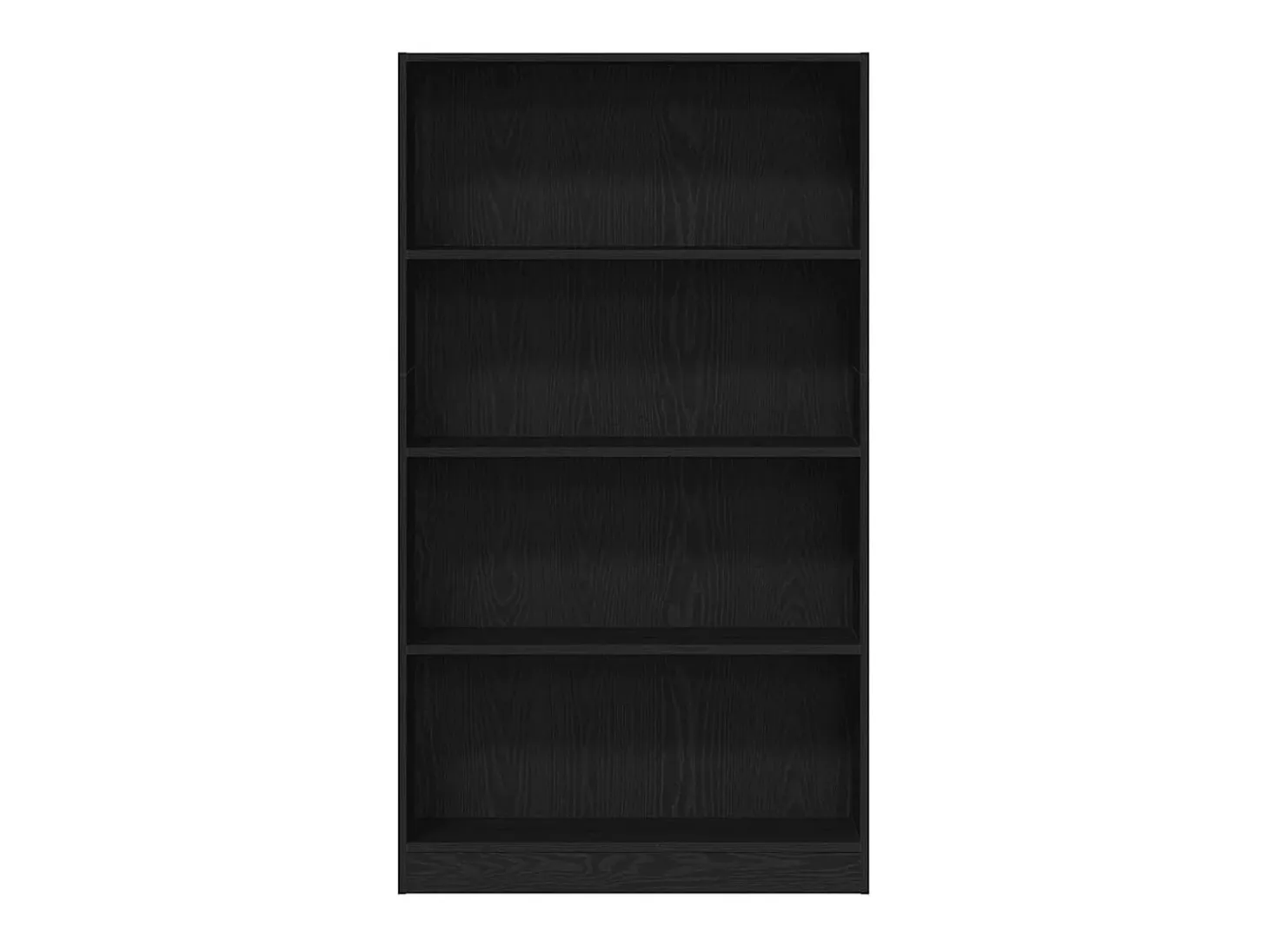 Estantería de 4 niveles de roble negro 80x24x143 cm