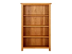 Estantería de 4 niveles de madera maciza de roble 70x22x110 cm