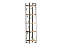 Estantería de 5 niveles madera maciza mango 40x30x180 cm