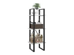 Estantería de 3 niveles madera contrachapada blanco 40x30x105cm