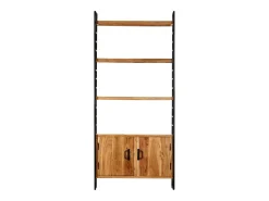 Estantería de 4 niveles madera de mango rugosa 80x30x180 cm