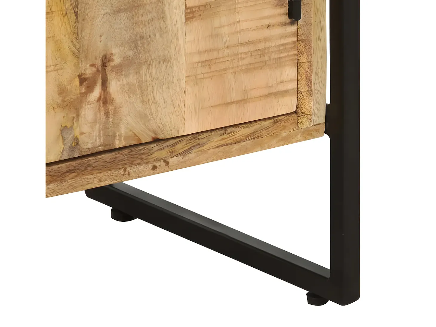Estantería de 4 niveles madera de mango rugosa 80x30x180 cm